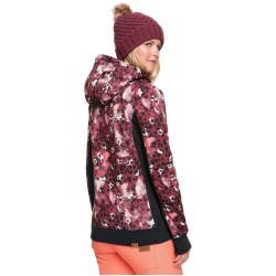 ROXY Frost Printed - Γυναικείο Τεχνικό Hoodie - Oxblood Red Leopold