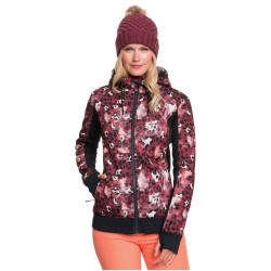 ROXY Frost Printed - Γυναικείο Τεχνικό Hoodie - Oxblood Red Leopold