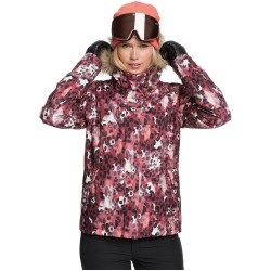 ROXY Jet Ski - Women's Snow Jacket - Oxblood Red Leopold