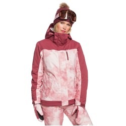 ROXY Jetty Block - Γυναικείο Snow Jacket - Silver Pink Tie Dye