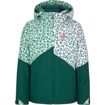 ZIENER Alani Junior - Junior Snow Jacket - Spruce Green/White leo