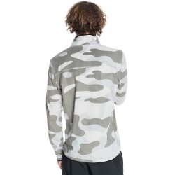 QUIKSILVER Aker Half-Zip  Men's Polar Fleece - White Giant/Camo