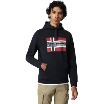 NAPAPIJRI Bench Hoodie - Men's Hoodie - Blue Marine
