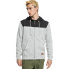 QUIKSILVER Keller Block - Zip Zip-Up Men's Hoodie- Light Grey heather