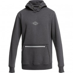 QUIKSILVER Big Logo Tech - Men's Water Repellent Hoodie - Black Heather