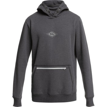 QUIKSILVER Big Logo Tech - Men's Water Repellent Hoodie - Black Heather QUIKSILVER Big Logo Tech - Men's Water Repellent Hoodie - Black Heather