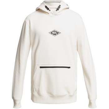 QUIKSILVER Big Logo Tech - Men's Water Repellent Hoodie - Snow White QUIKSILVER Big Logo Tech - Men's Water Repellent Hoodie - Snow White