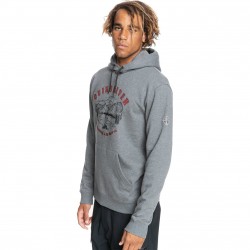 QUIKSILVER Big Logo Snow - Men's Water Repellent Hoodie - Heather Grey