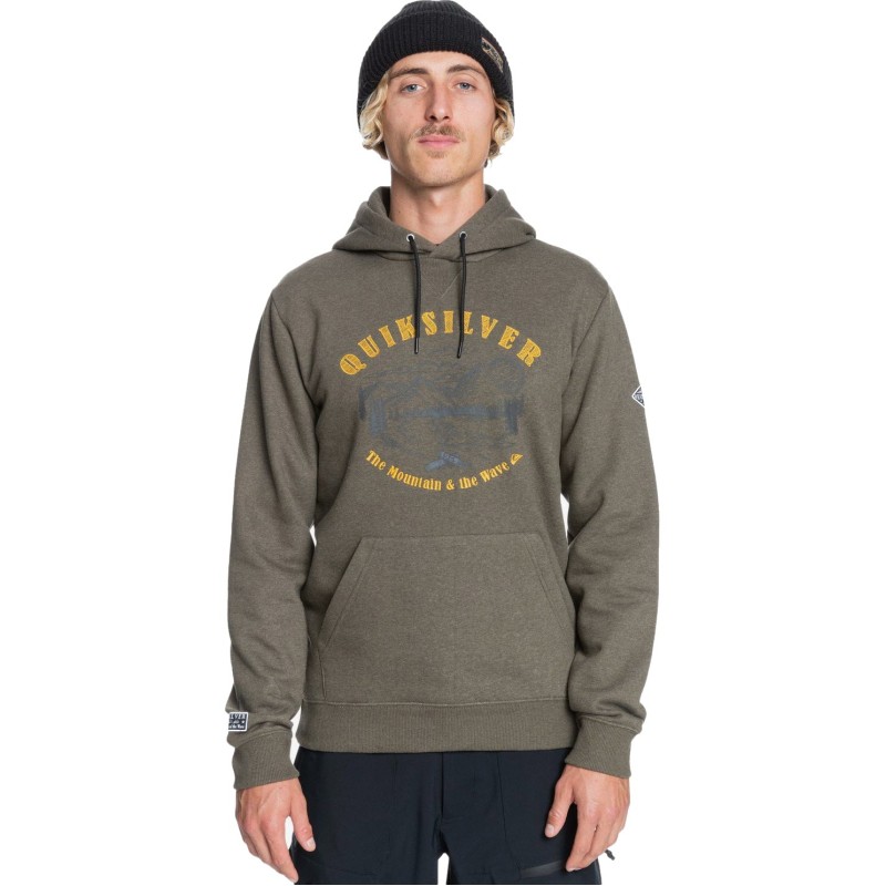 QUIKSILVER Big Logo Snow - Men's Water Repellent Hoodie - June Bug