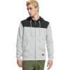 QUIKSILVER Keller Block - Zip Zip-Up Men's Hoodie- Light Grey heather