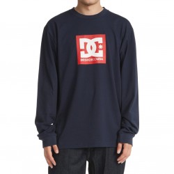 DC Square Star - Long Sleeve T-Shirt for Men - Navy Blazer