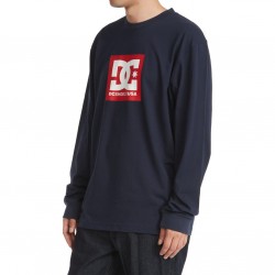 DC Square Star - Long Sleeve T-Shirt for Men - Navy Blazer