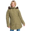 ROXY Ellie - Longline Hooded Waterproof Women's Puffer Jacket - Burnt Olive
