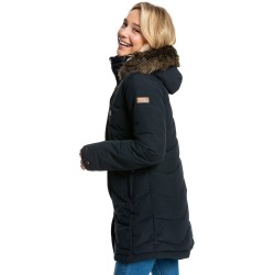 ROXY Ellie - Μακρύ αδιάβροχο γυναικείο μπουφάν Puffer - True Black