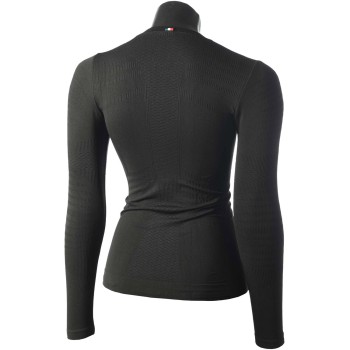 MICO 1436 Extra Dry Skintech - Women's long sleeves round neck Underwear - Black 