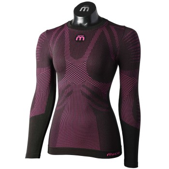 MICO 1436 Extra Dry Skintech - Γυναικείο ισοθερμικό long sleeves - Black Fucsia