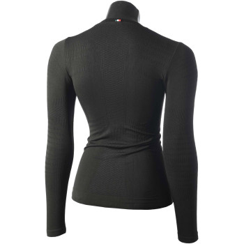 MICO 1436 Extra Dry Skintech - Women's long sleeves round neck Underwear - Black 
