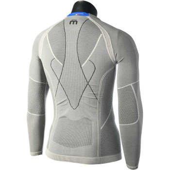 MICO 1450 Odor Zero Ionic+® Skintech - Men's long sleeves round neck Underwear - Gray