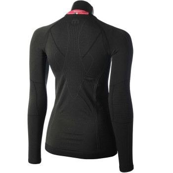 MICO 1455 Odor Zero Ionic+® Skintech - Women's long sleeves round neck Underwear - Black