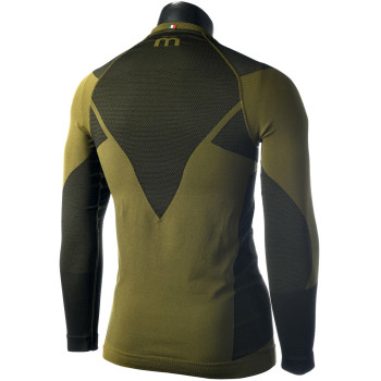 MICO 1850 Warm Control Skintech - Men's long sleeves round neck Underwear - Forest Green
