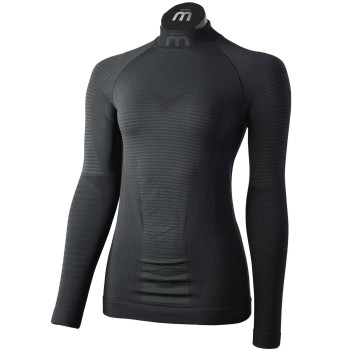 MICO 1856 Warm Control Skintech - Women's long sleeves round neck Underwear - Black