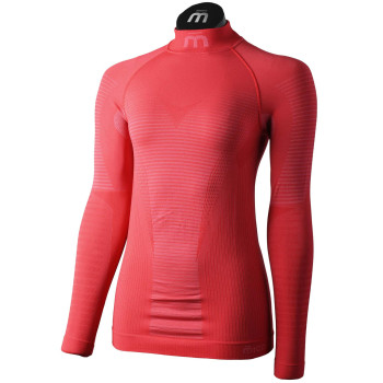 MICO 1856 Warm Control Skintech - Women's long sleeves round neck Underwear - Fragola Pink