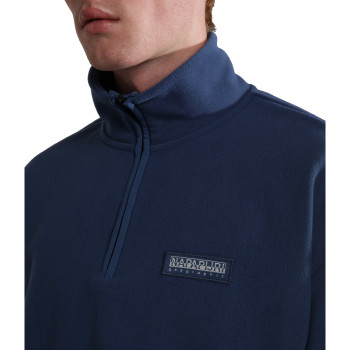 NAPAPIJRI Morgex - Men's Half-zip Fleece - Blue Ensign