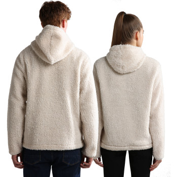 NAPAPIJRI T-Burgee - Men's Half zip Hoodie Fleece - Whitecap Gray