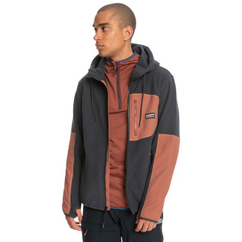 Quiksilver Down Time - Zip Up Fleece Hoodie for Men - Phantom