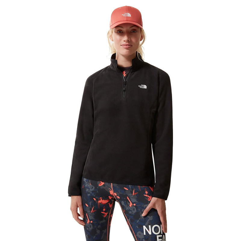 THE NORTH FACE Women's 100 Glacier 1/4 Zip Fleece - TNF Black 2