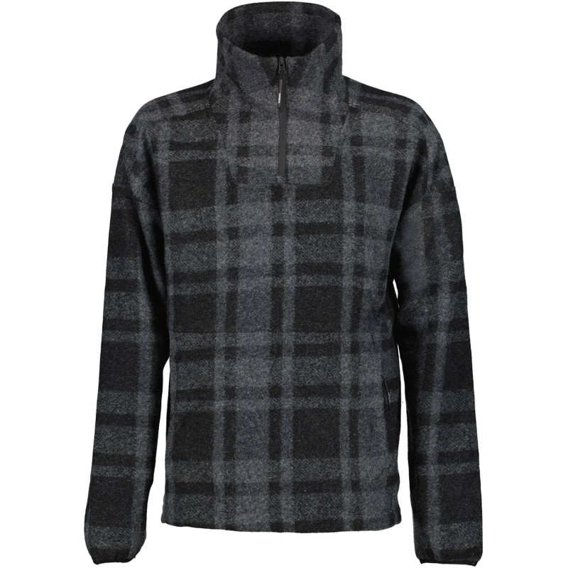 ICEPEAK Mount - Men's 1/4 ZIP fleece/wool - Lead Gray