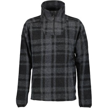 ICEPEAK Mount - Men's 1/4 ZIP fleece/wool  - Lead Gray ICEPEAK Mount - Men's 1/4 ZIP fleece/wool  - Lead Gray