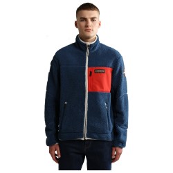 NAPAPIJRI Yupik 3 - Men's Full Zip Fleece - Blue Ensign