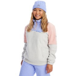 ROXY Chloe Kim -  Half Zip Fleece for Women - Heather Gray