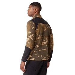 THE NORTH FACE  Men’s Glacier Pro - Ανδρικό Fleece - Taupe Green Snowcap Mountains Print-TNF Black 