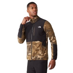 THE NORTH FACE  Men’s Glacier Pro - Ανδρικό Fleece - Taupe Green Snowcap Mountains Print-TNF Black 