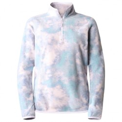 THE NORTH FACE Women's 100 Glacier 1/4 Zip Fleece - Lavender Fog Glacier Dye Print