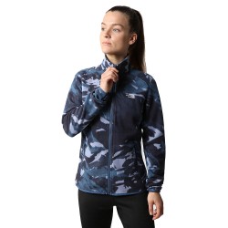 THE NORTH FACE Women's 100 Glacier Full Zip Fleece -  Shady Blue Snowcap Mountain Print