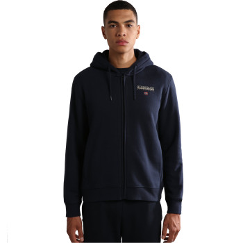 NAPAPIJRI B-Ayas 1 Men's Full Zip Hoodie Sweatshirt - Blue Marine