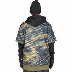 DC Dryden - Technical Double Layer Hoodie for Men - Angled Tie Dye/Ivy Green