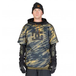 DC Dryden - Technical Double Layer Hoodie for Men - Angled Tie Dye/Ivy Green