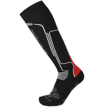 MICO 116 Heavy weight Merino Superthermo Primaloft -Ski socks - Black/Red