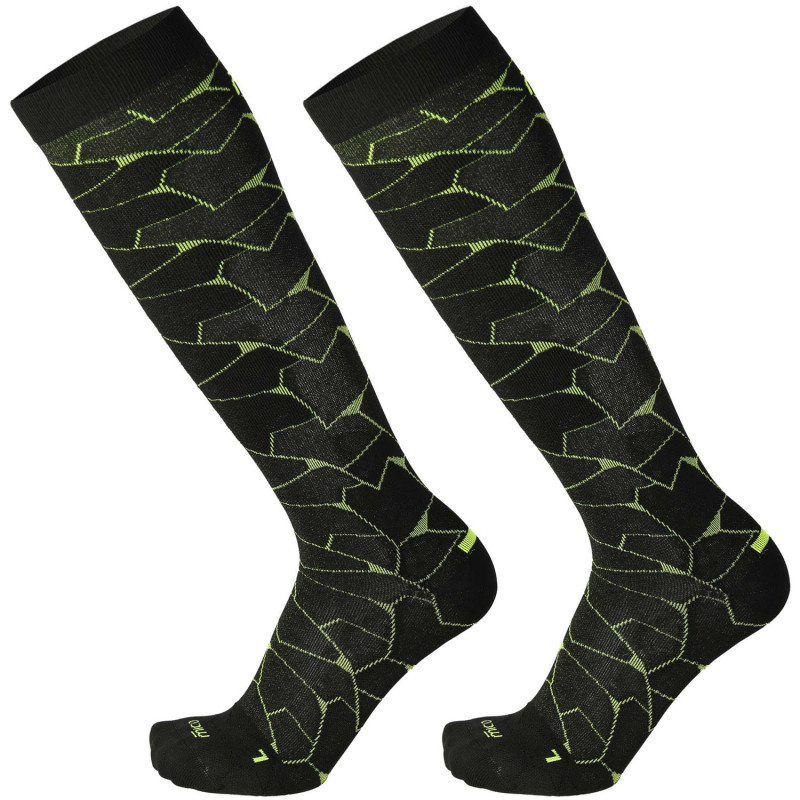 MICO 282 Light weight - X-Performance Ski Touring socks - Black/Yellow
