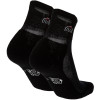 Mico 1283 Light weight Extra Dry run ankle socks 2 pairs pack- Black