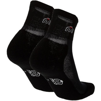 Mico 1283 Light weight Extra Dry run ankle socks 2 pairs pack- Black