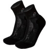 Mico 1283 Light weight Extra Dry run ankle socks 2 pairs pack- Black