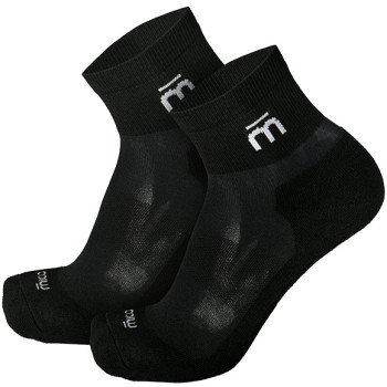 Mico 1283 Light weight Extra Dry run ankle socks 2 pairs pack- Black