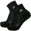 Mico 1283 Light weight Extra Dry run ankle socks 2 pairs pack- Black