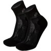 Mico 1283 Light weight Extra Dry run ankle socks 2 pairs pack- Black