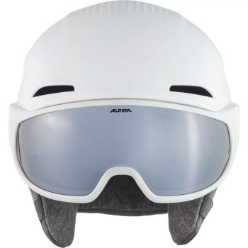 ALPINA Alto Hi-EPS + Visor Q-Lite - Ski/Snowboard Helmet - White matt